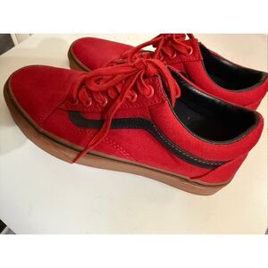 Vans Unisex Old Skool Skateboarding Canvas Sneakers Red Men 5.5/Women 7 NWOT